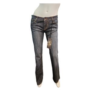 Ed Hardy NEW TAGS Beaded Lion Pocket Bootcut Jean's Size 29